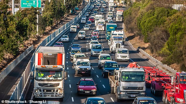 Melbourne (pictured) is the most congested city in the country: travelling 10km takes 21 minutes.