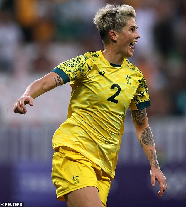 It caps a spectacular 2024 for the 36-year-old veteran striker, who scored Australia's winner against Zambia at the Paris Olympics (pictured).