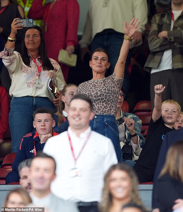 Last week, Coleen spent some quality time with her sons Kai and Cass as they attended the Manchester United Foundation charity match at Old Trafford.