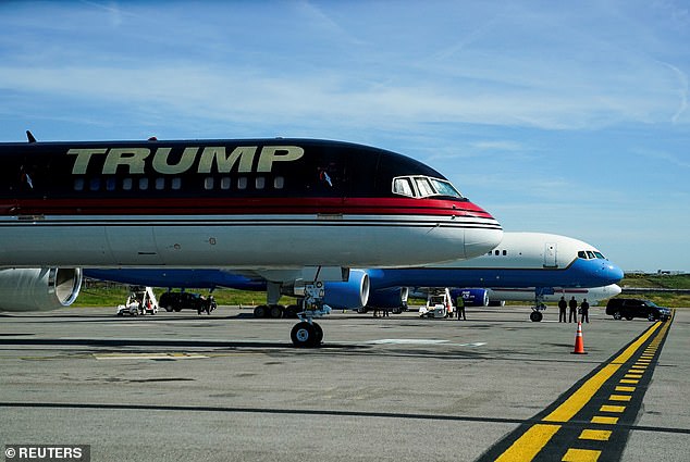 Their planes were parked side by side at LaGuardia Airport in New York as they attended a 9/11 commemoration at the Ground Zero memorial.