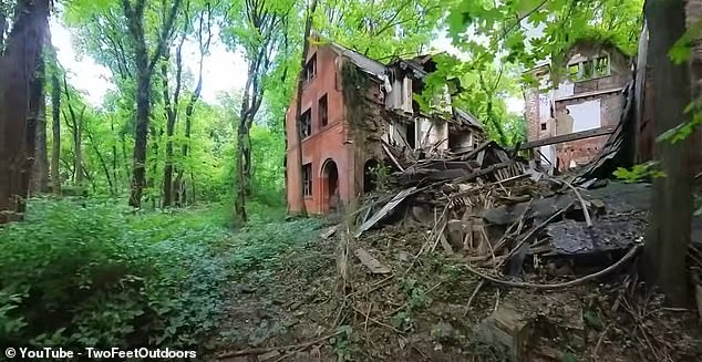 After leaving his boat, he heads to the coast to explore the interior of the outcrop, where many red brick buildings still remain from its past as a quarantine station.