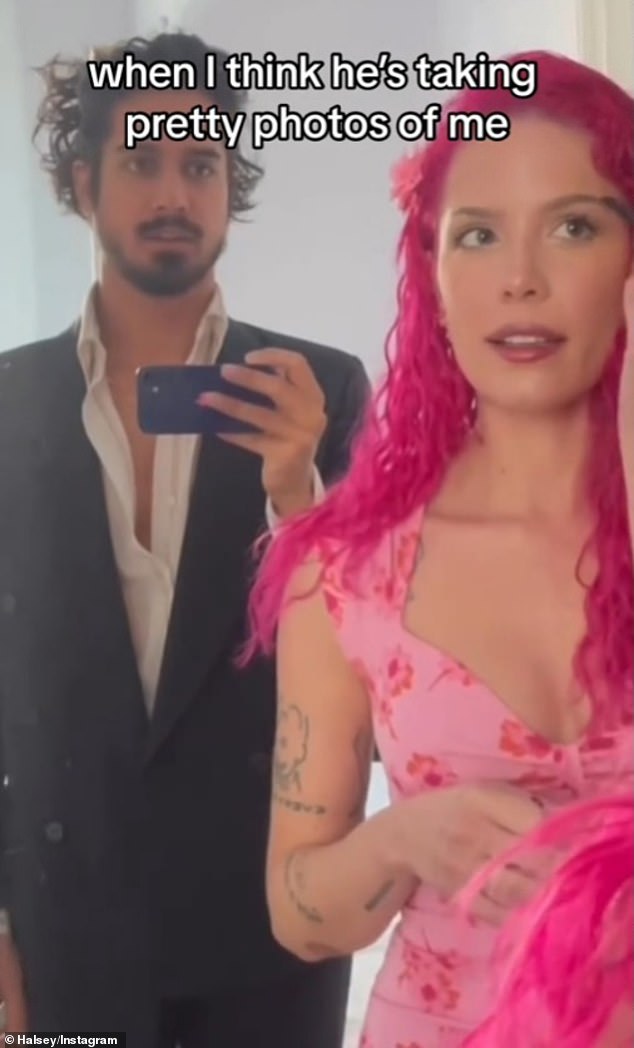 In a TikTok video shared this summer, Jogia can be seen filming the couple in a mirror's reflection as she touches up her makeup. She added the caption: 