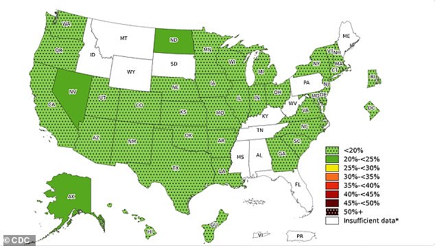 The CDC chart above shows obesity rates for Asian Americans, who were the least likely group to be obese.