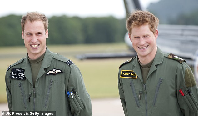 William and Harry were in the Army Cadet Corps at Eton College and did not have flying lessons until they were in the army.