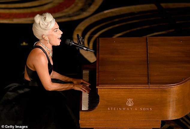 Gaga was seen performing at the Academy Awards in 2019