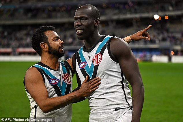 Aliir Aliir will play a crucial role for Port Adelaide in their elimination final against Hawthorn on Friday night.