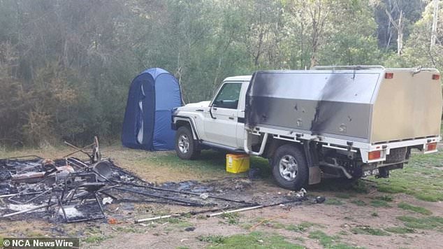 The damaged campsite was found days after the couple went missing.