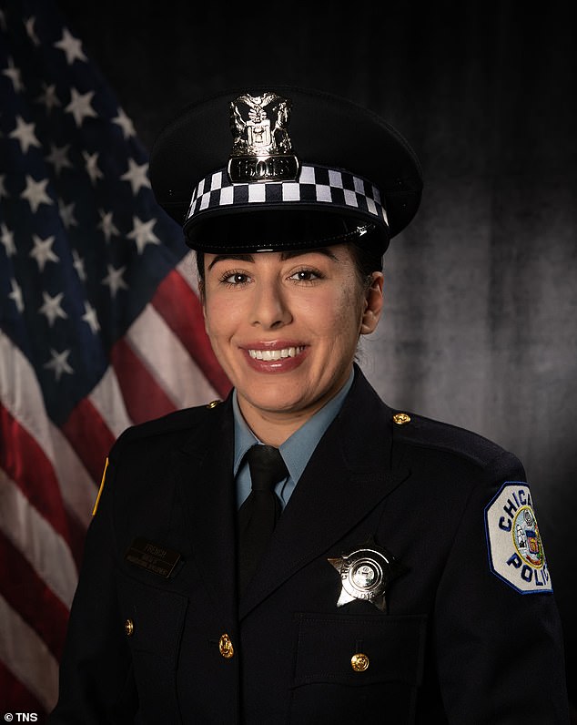 Morgan had fatally shot Ella French, 29, pictured, wounded her partner, Officer Carlos Yanez Jr., and shot Officer Joshua Blas during a traffic stop.