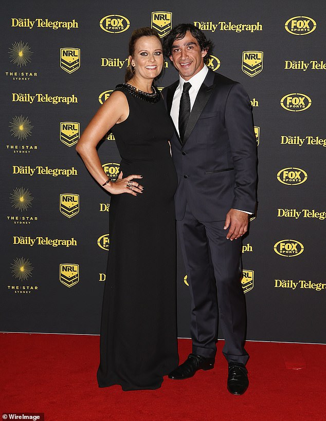 North Queensland Cowboys superstar Johnathan Thurston, pictured with his wife Samantha Lynch, has won the Dally M four times.