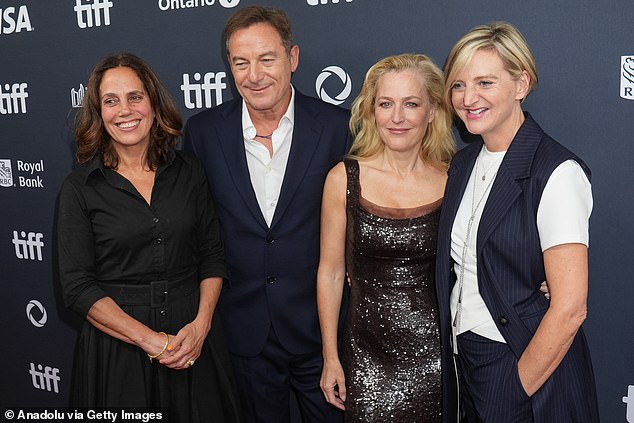 They both looked excited as they stood alongside director Marianne Elliott and producer Elizabeth Karlsen.