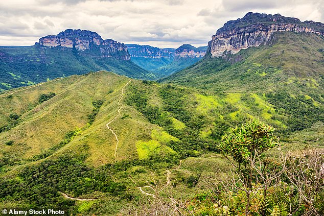 Aerial view of Chapada Diamantina National Park in Bahia state, Brazil