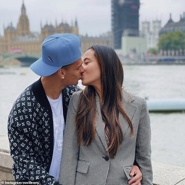 The couple pictured on holiday in London before Antony moved from Ajax to Manchester United.