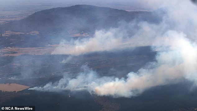 Spring is expected to bring warm weather along with significant rainfall (a flight over a fire near Elmhurst)