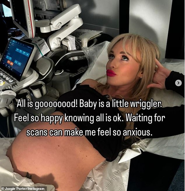 The well-deserved trip came after Jorgie opened up about the anxiety she felt during her pregnancy after sharing snaps from a recent ultrasound scan.