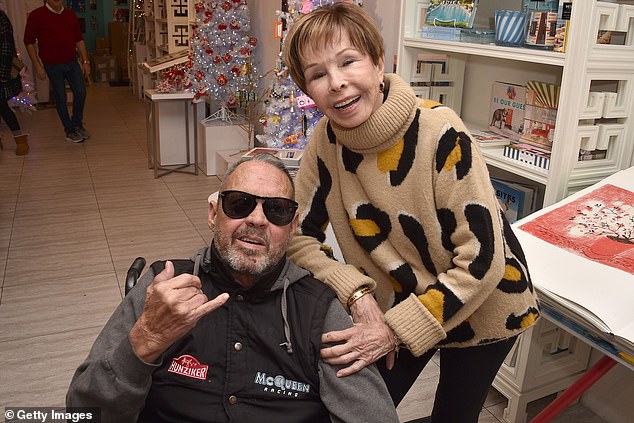 He is survived by his wife Jeanie and children Steven, Chase and Madison, as well as his mother Neile Adams, who is 92; Chad is pictured with Neile in 2022 in Palm Springs, California.