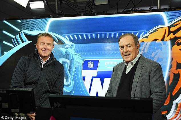 And Kirk Herbstreit (left) and Al Michaels found themselves in hot water after discussing the incident Thursday Night Football.