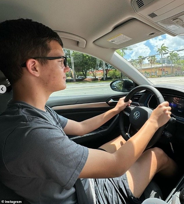 Catherine bought Collin a new car earlier this year as a graduation gift.