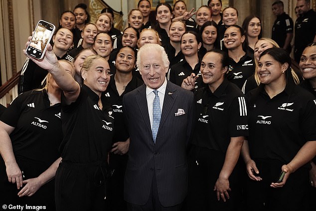 New Zealand prepared for the match by meeting King Charles at Buckingham Palace