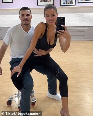 Nader and DWTS star Gleb Savchenko sparked rumors that they might be more than just dance partners with a steamy rehearsal video. Those rumors have since been debunked.