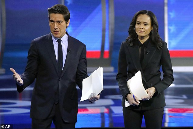 Moderators David Muir (left) and Lindsey David (right) riled up former President Donald Trump's MAGA allies by fact-checking the former president in real time