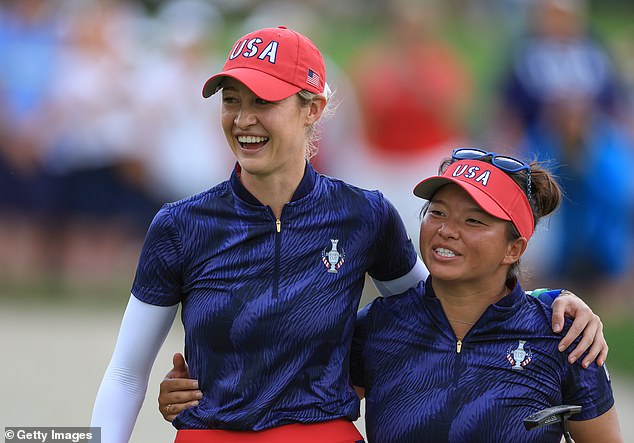 Team USA is on track for its first win since 2017 after the first day of play.