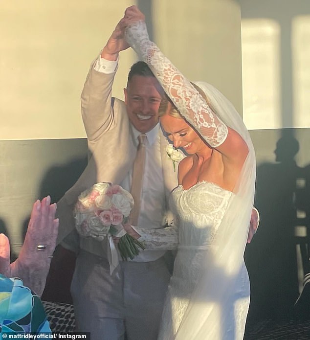 The Married At First Sight groom took to Instagram on Saturday morning to confirm the shocking news that he and schoolteacher Dominique had exchanged vows.