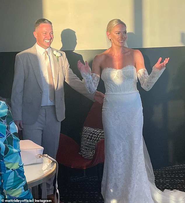 They exchanged vows in an intimate ceremony in Brisbane in front of their closest family and friends, keeping the big news a secret until after the nuptials.