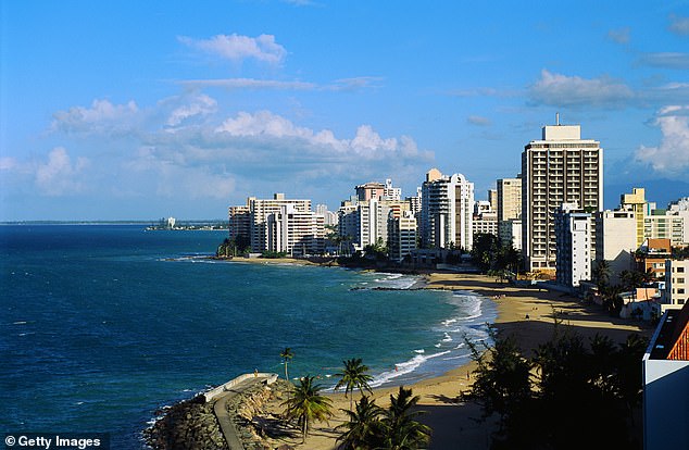 The 22-year-old disappeared while swimming at Condado Beach in Puerto Rico (pictured)