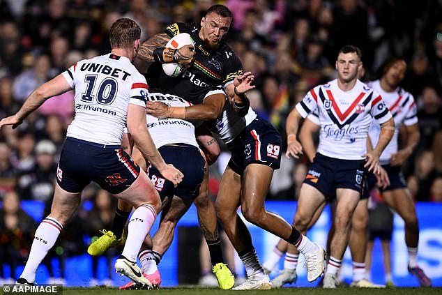 The jersey was chosen to honour outgoing stars Jarome Luai and James Fisher-Harris.