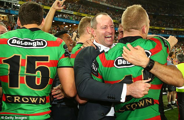 In 2014, Maguire cemented himself into Rabbitohs folklore after winning the NRL championship (pictured)