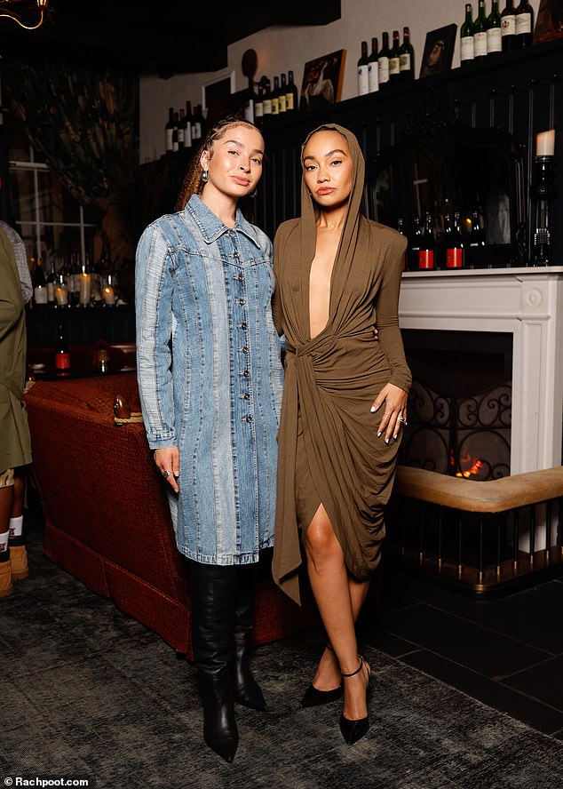 Showing off her incredible figure in a daring dress, Leigh-Anne posed spectacularly alongside fellow musician Ella Eyre.