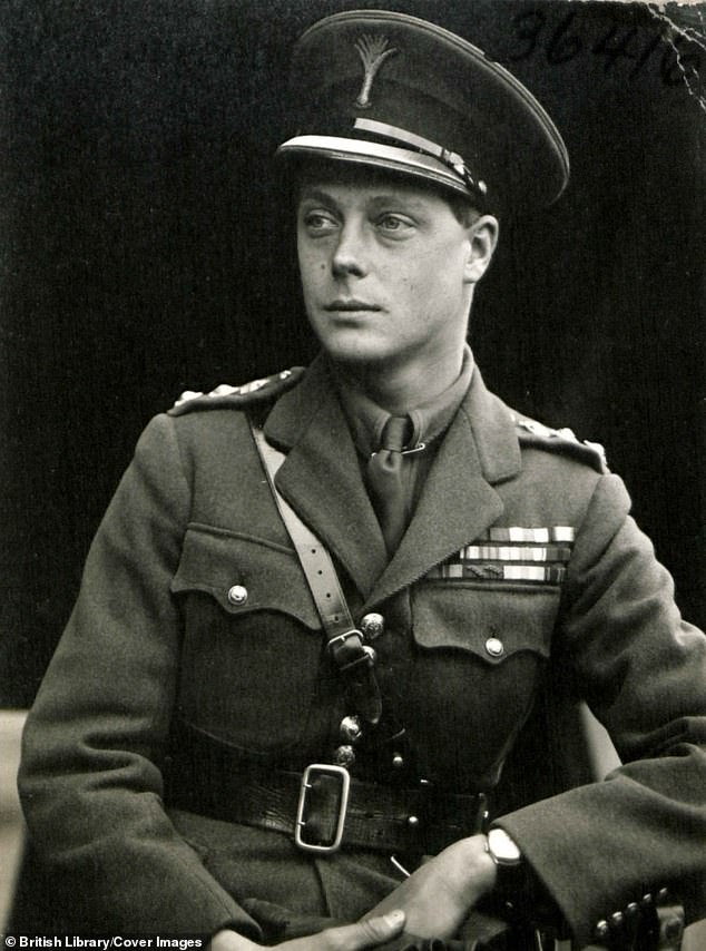 King Edward VIII was famous for his vanity. Above: The then Prince of Wales in military uniform