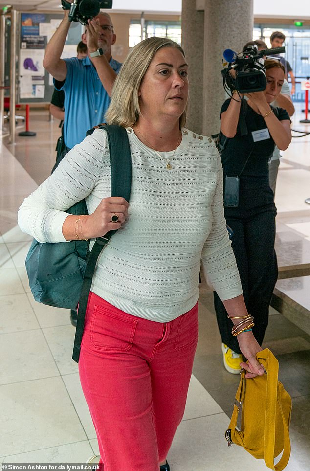 Caroline, 45, told the Avignon court on Friday she believed her father had also drugged her, after police showed her photos of her unconscious on a bed in her mother's underwear.