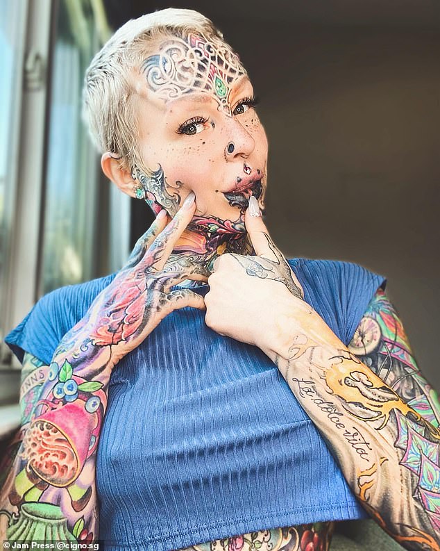 Lina has no plans to stop her body modifications, and has more planned for later this year.