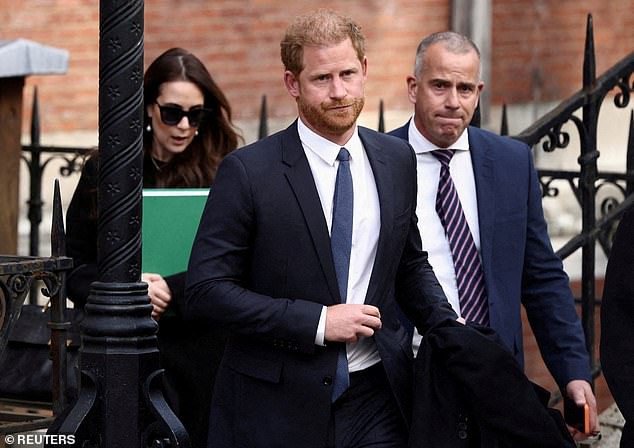 David Langdown pictured with Prince Harry in London in March 2023. He is believed to be working primarily in California.