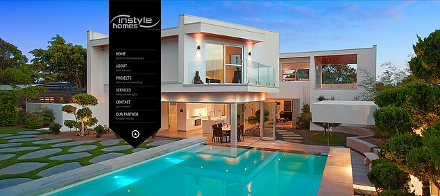 Mr Frangieh previously presented himself as a director of InStyle Homes, but the company's website was taken down sometime last year (pictured: the company's old website)