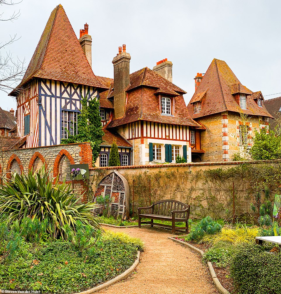 This striking image captures the gardens of Nylic Square in the seaside resort of Cabourg in Normandy, which Steven says offers 