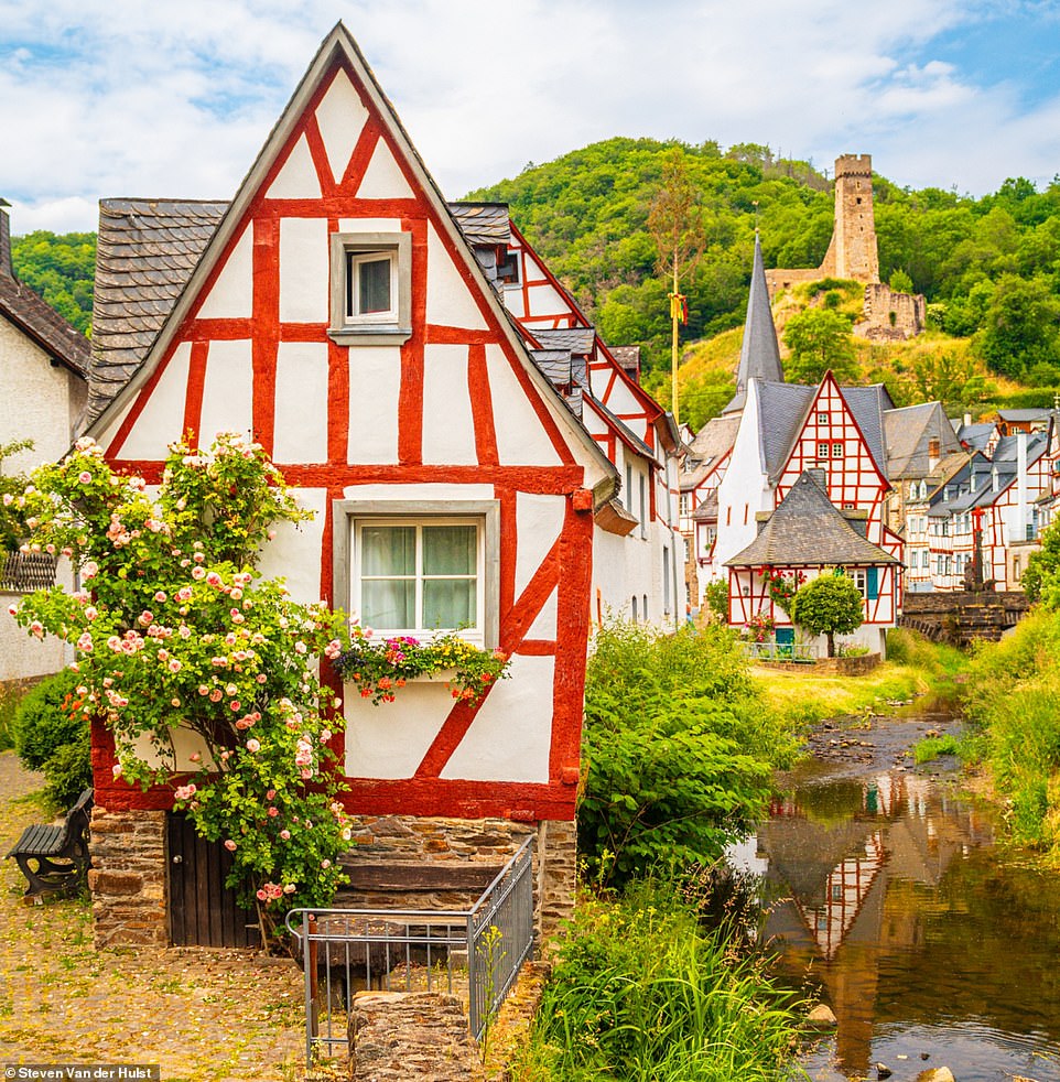 The cherry-red half-timbered houses of Monreal in Eifel, Germany, are captured in this image. Steven says: 