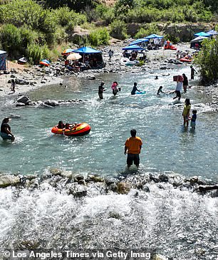 California experienced record triple-digit temperatures during the most recent heat wave, with many locals flocking to the Angeles National Forest to cool off.