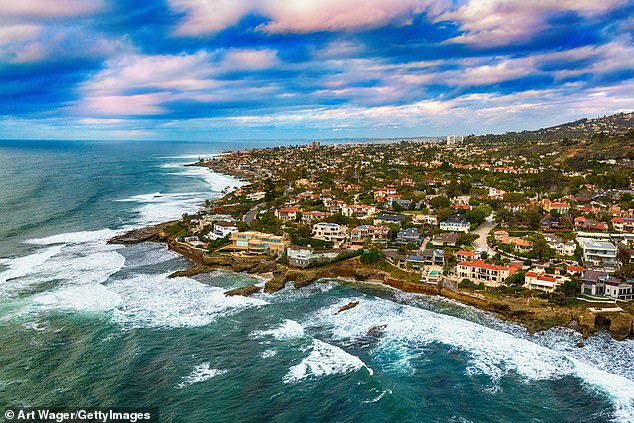 Pictured: San Diego, California, which has a high median home price of $999,999 but where housing inventory has increased a dramatic 80.4 percent.