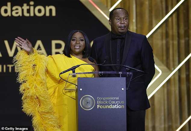 Actress and comedian Sherri Shepherd (left) and Roy Wood Jr. (right), known for his work on The Daily Show, were chosen as the evening's emcees.