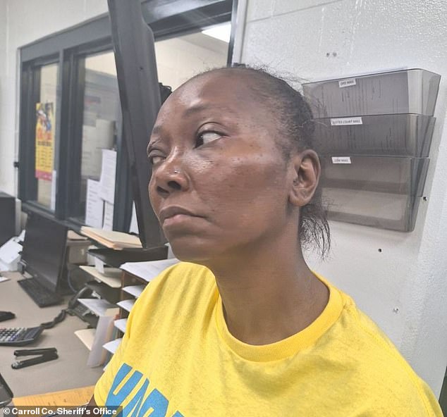 Prison officials then discovered that kitchen worker Leslie Nichole McNeil, 44, had also left the property with Bucks in her car.