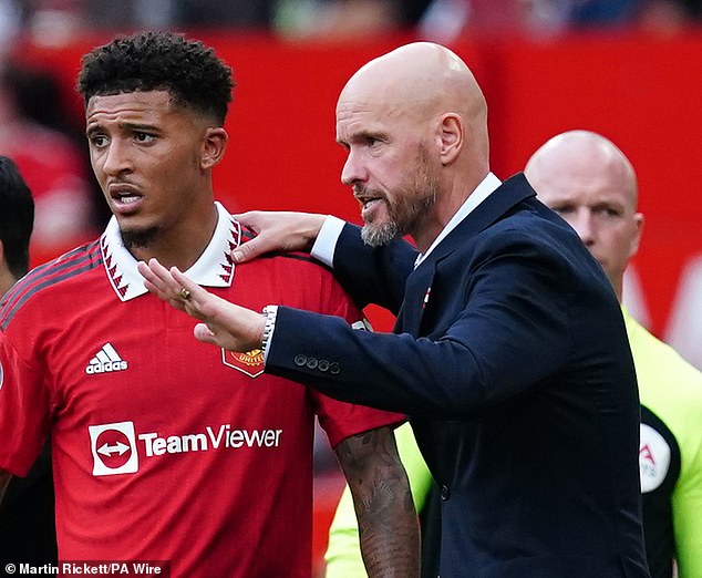 Sancho fell out of favour at United following a disagreement with Ten Hag last year.