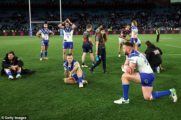 The Bulldogs blew a commanding lead and lost to Manly on Sunday afternoon.