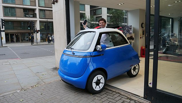 Unlike its 1960s predecessor, the Microlino is electric, can be charged in just four hours by plugging it into a socket at home, and can travel up to 140 miles on a single charge.