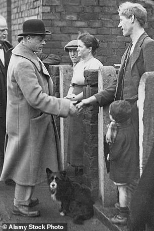 David visiting the miners in South Wales