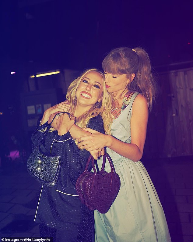 Brittany posted a photo of her and Taylor hugging in Europe while she was on tour.