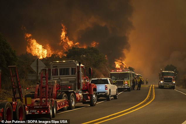 Three wildfires are ravaging California as rescuers try to control the damage