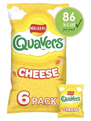 Quavers cheese in a 16g bag has just 86 calories.