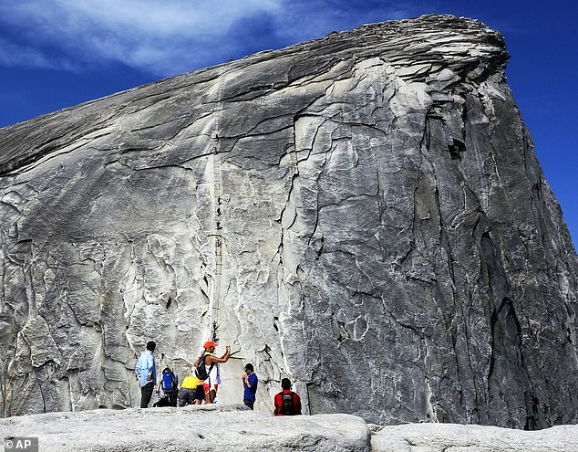 Since 2006, at least six people, including the student, have died after storms made Half Dome's surface slippery (pictured).